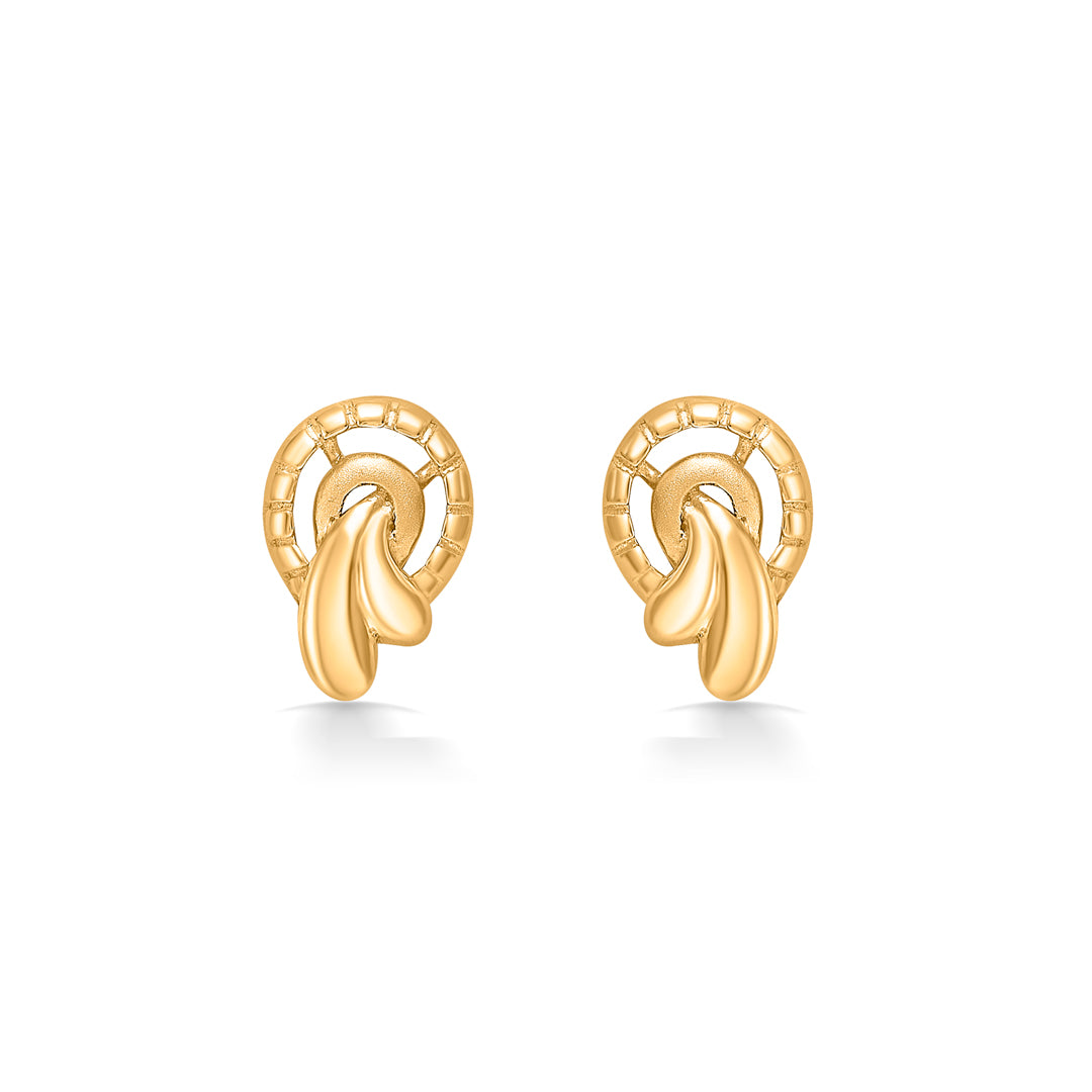 Eternal Grace Yellow Gold Stud Earring For Women