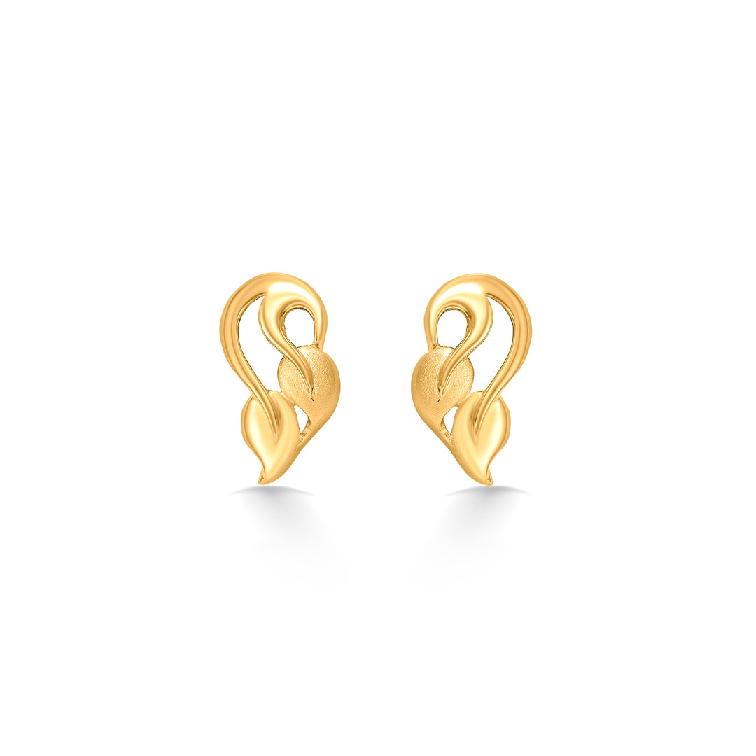 Trendy Triumph Yellow Gold Stud Earring For Women
