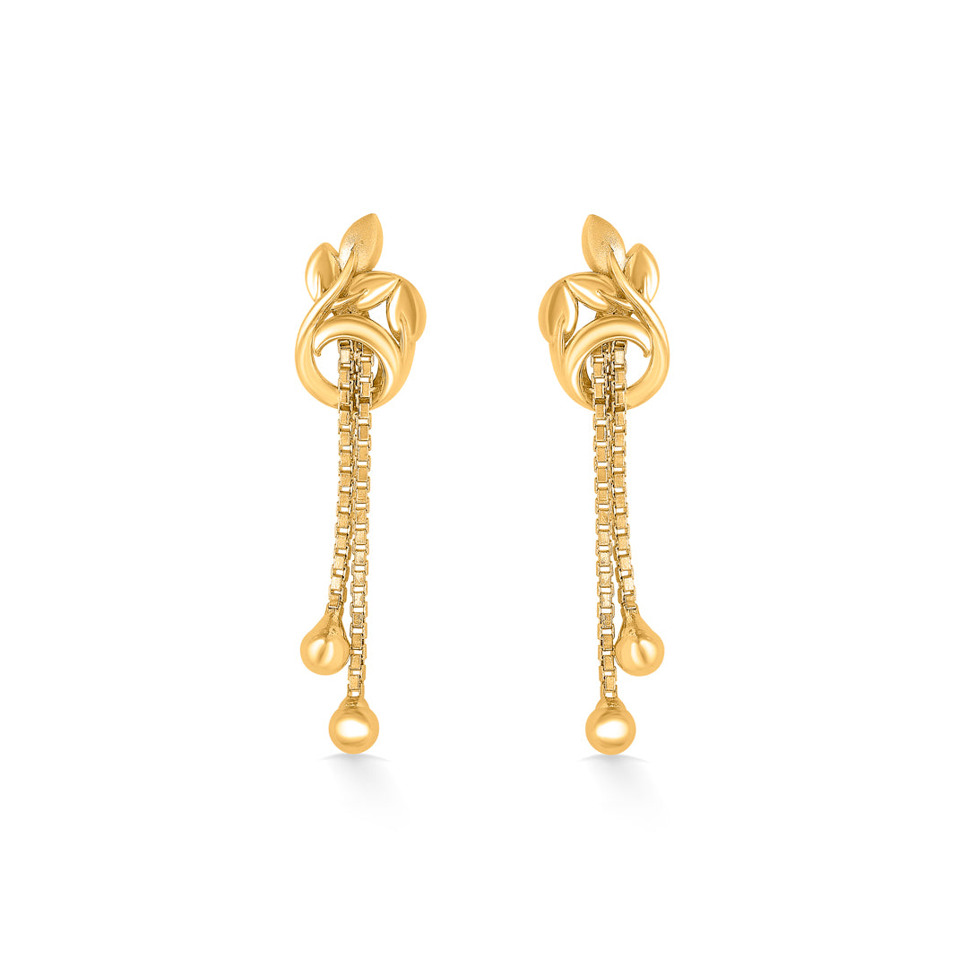 Azra Bloom Gold Dangler Earring