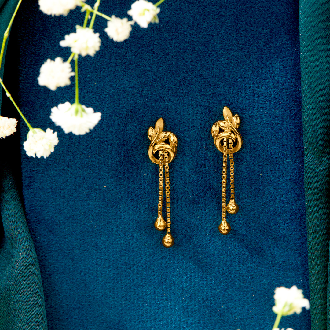 Azra Bloom Gold Dangler Earring