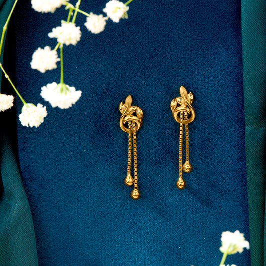 Azra Bloom Gold Dangler Earring