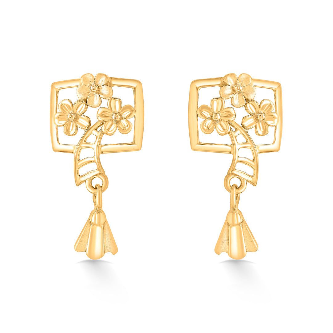 Delight Garden Yellow Gold Dangler Earring For Women