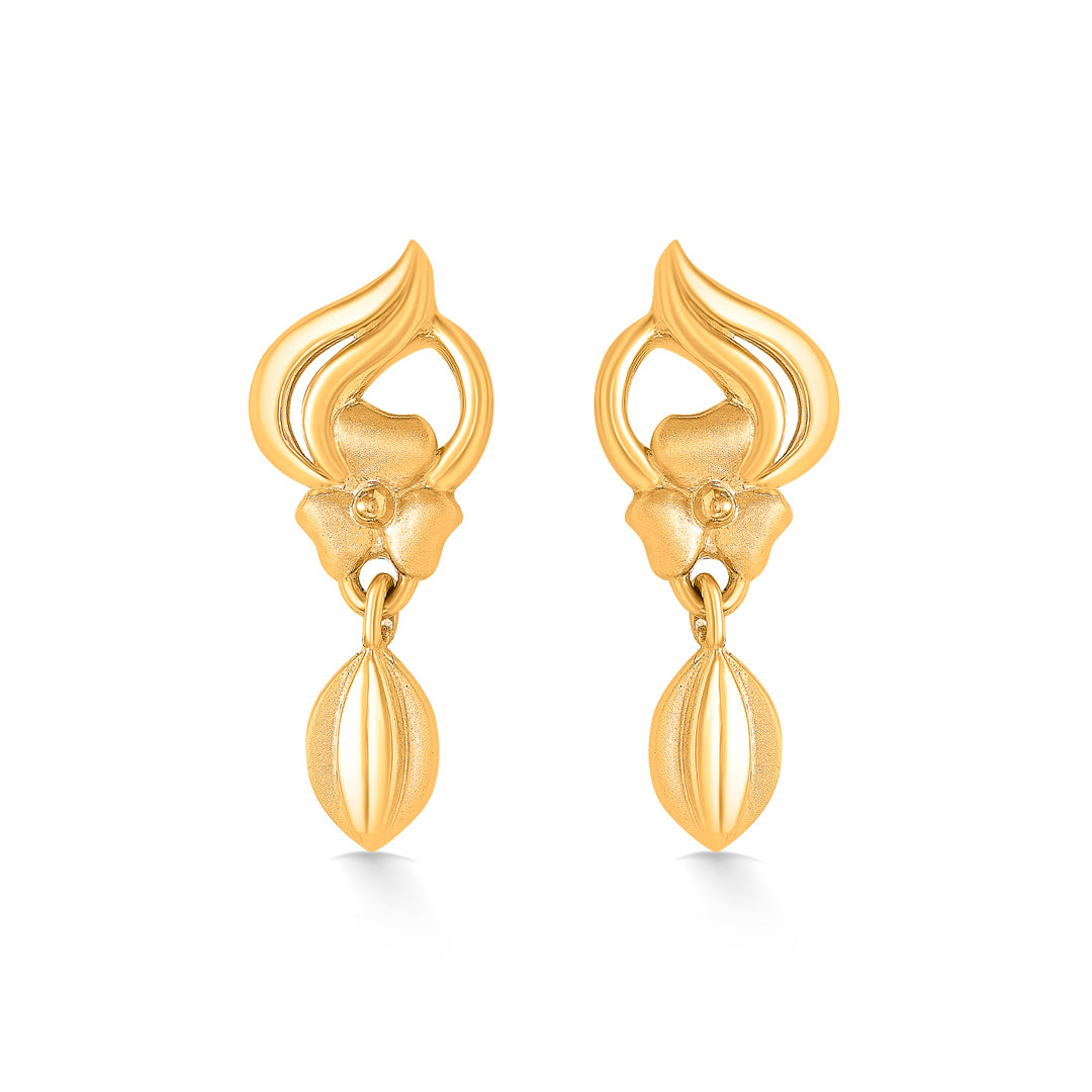 Urban Elegance Yellow Gold Dangler Earring For Women