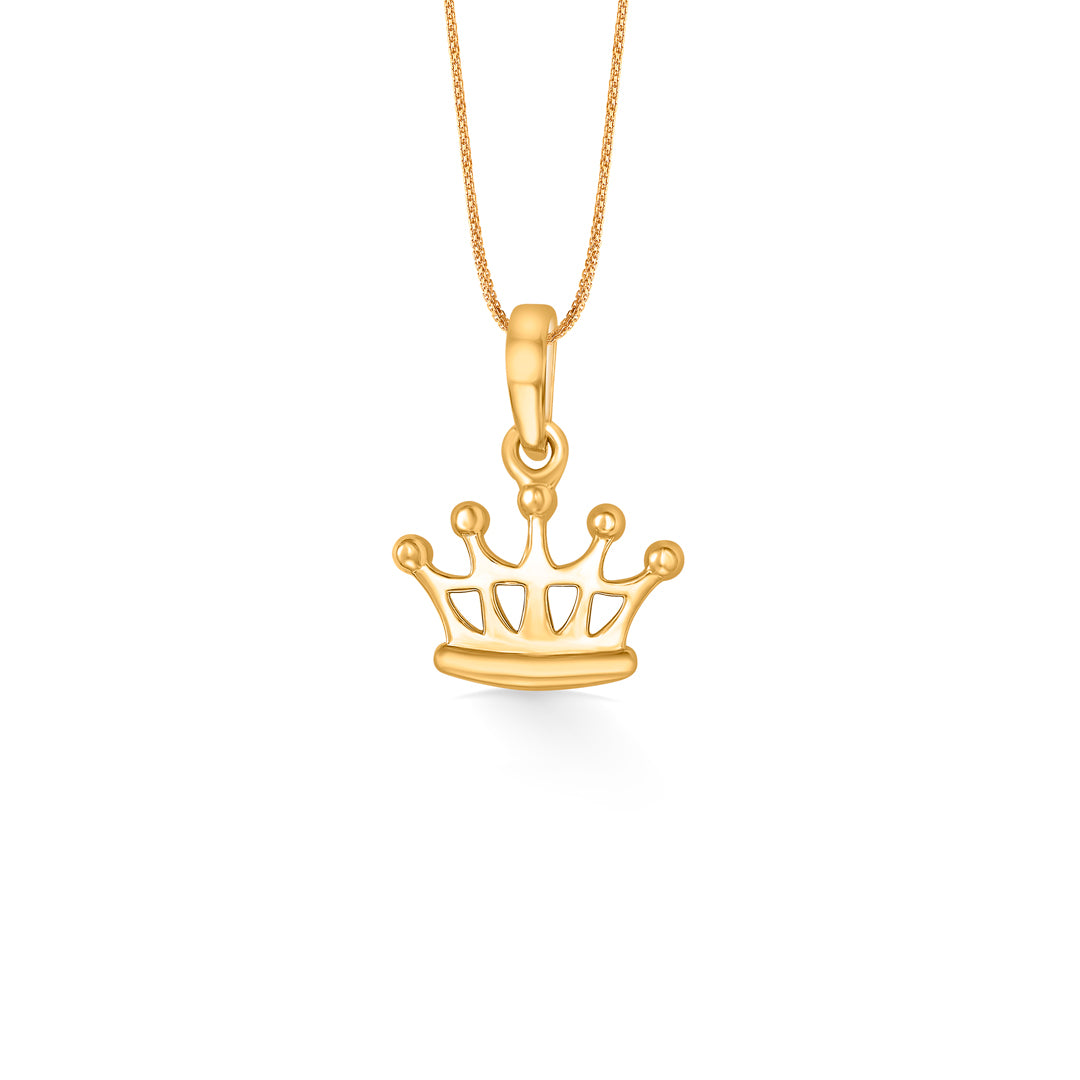 Crown Gold Pendant For Women