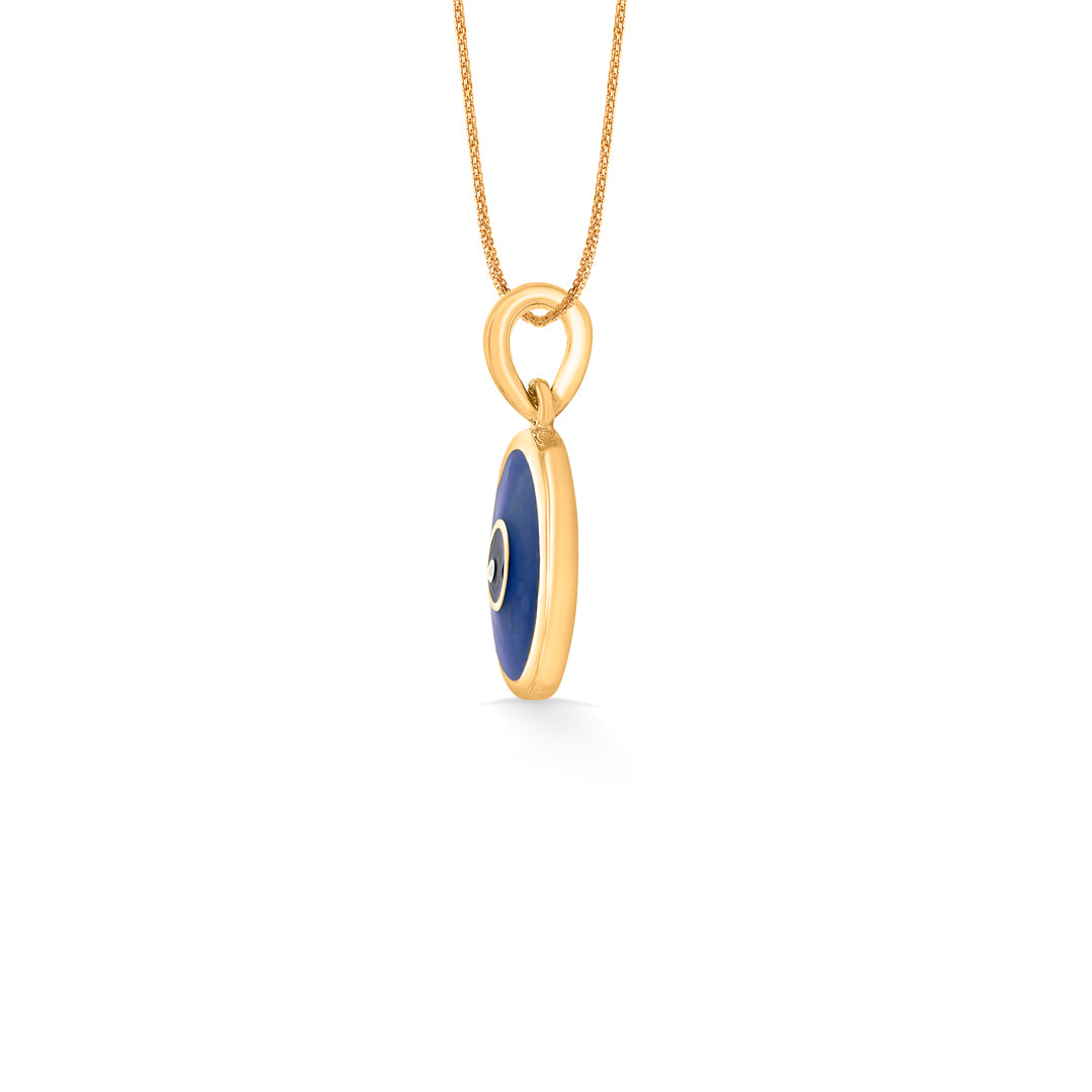 evil eye gold pendant for women