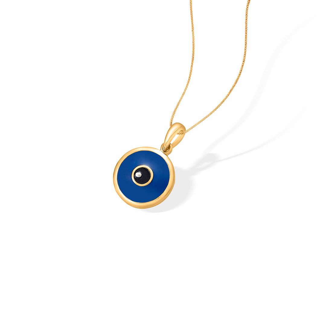 evil eye gold pendant for women