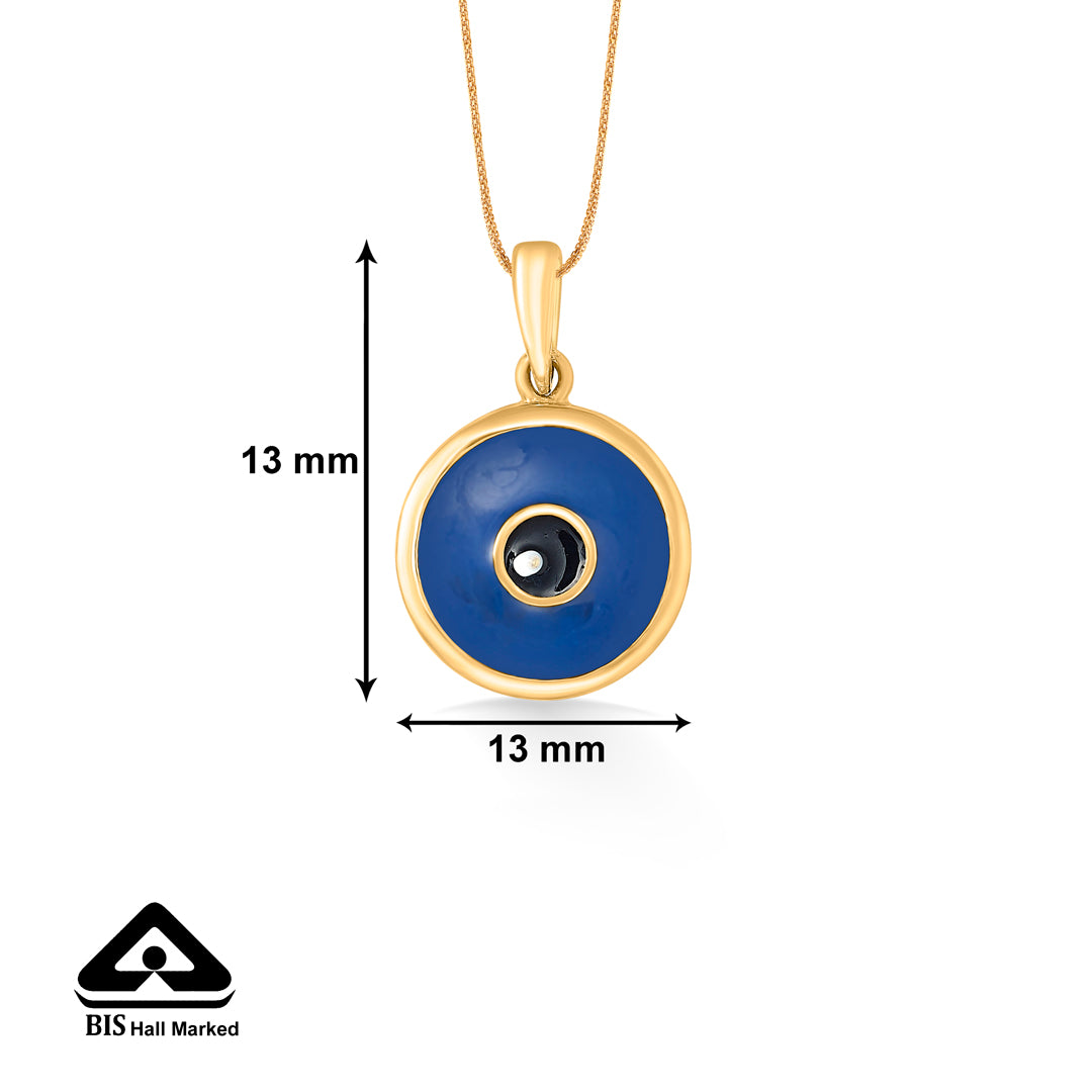evil eye gold pendant for women