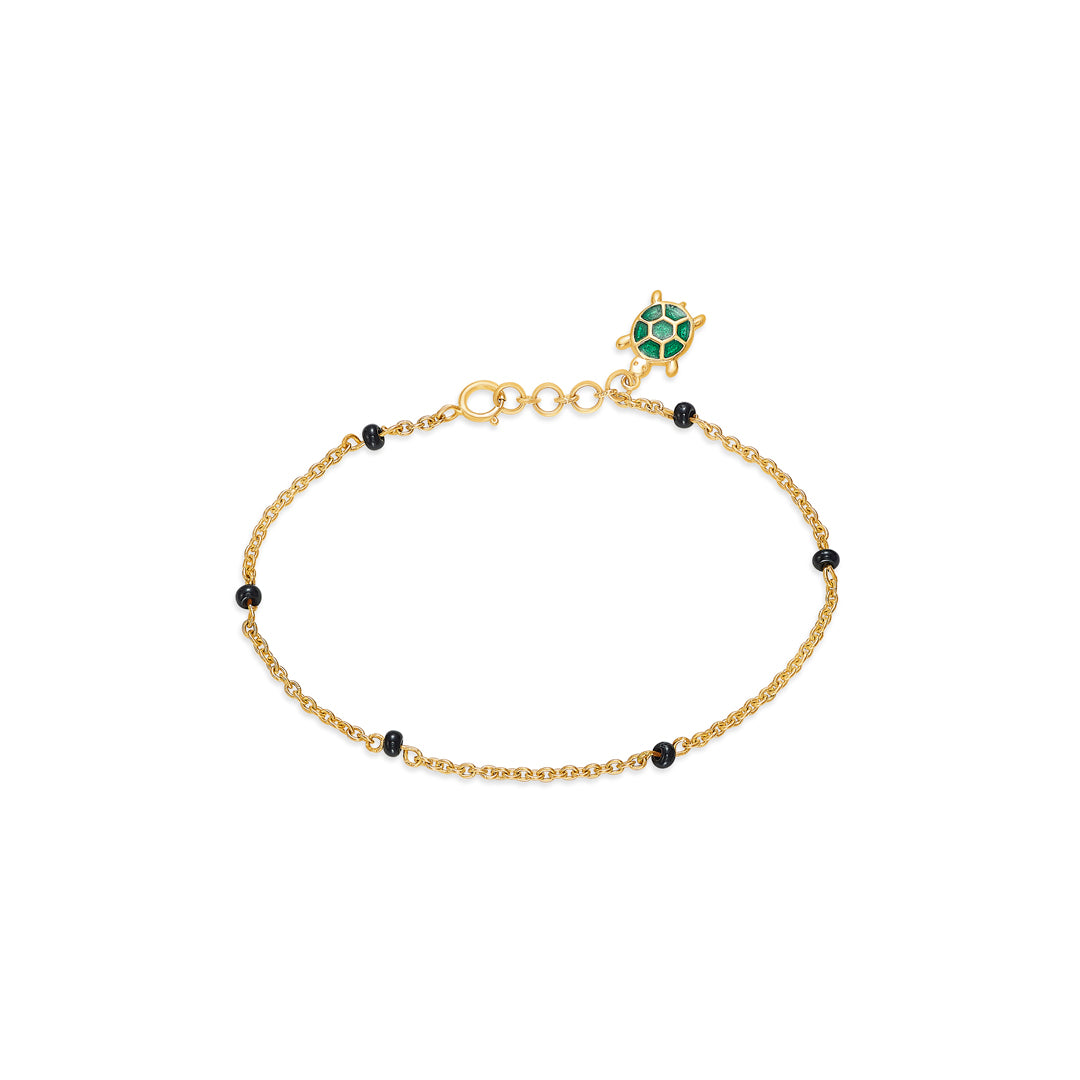 turtle yellow gold kid's bracelet