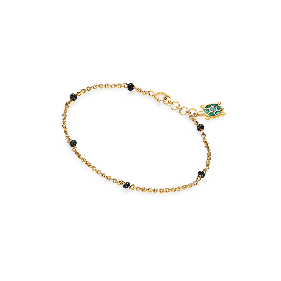 turtle yellow gold kid's bracelet