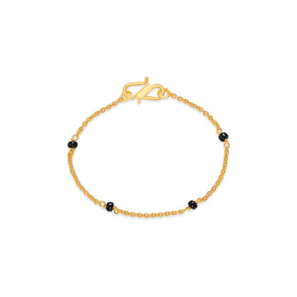 Simple Charm Yellow Gold Kid's Bracelet