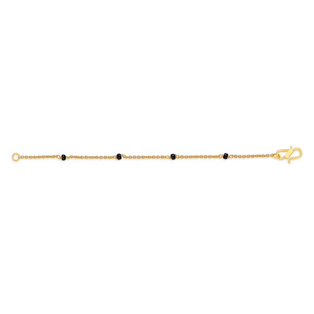 simple charm yellow gold kid's bracelet