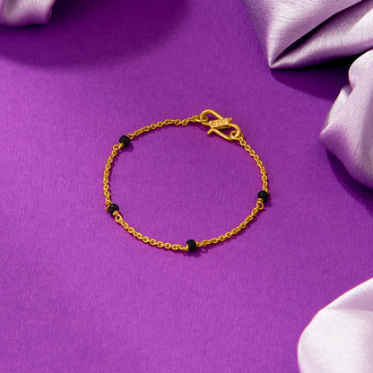 Simple Charm Yellow Gold Kid's Bracelet