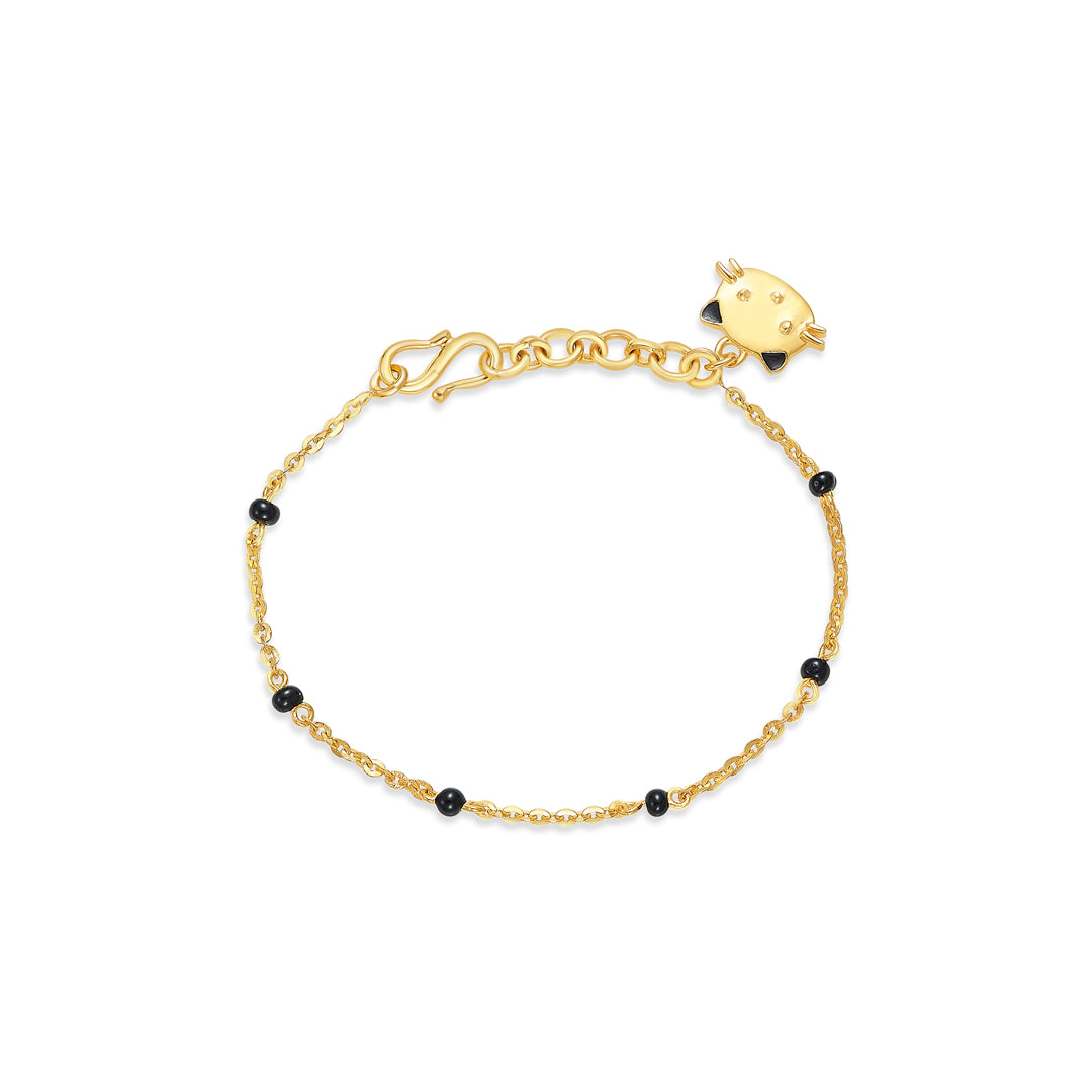 Kitty Yellow Gold Kid's Bracelet