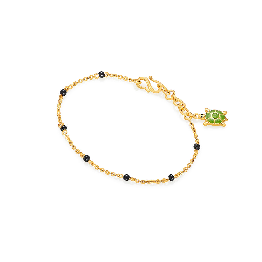 tiny shell gold kids bracelet