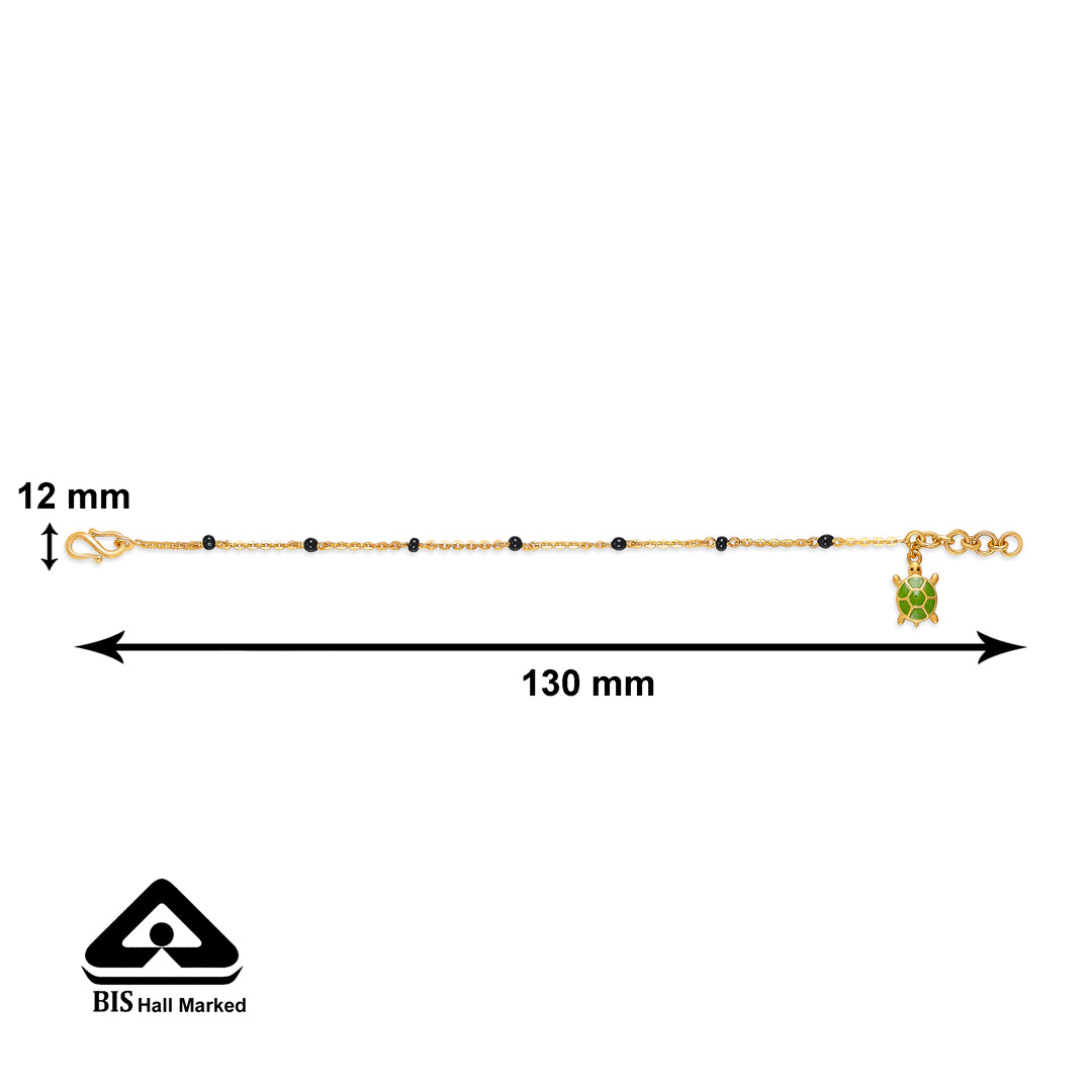 tiny shell gold kids bracelet