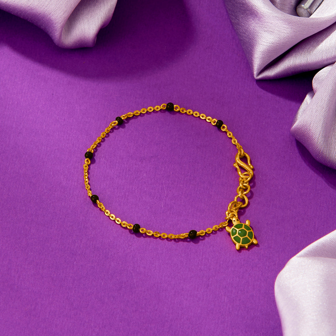 tiny shell gold kids bracelet