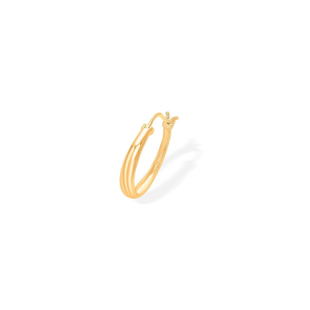 linear elegance gold hook earring for women