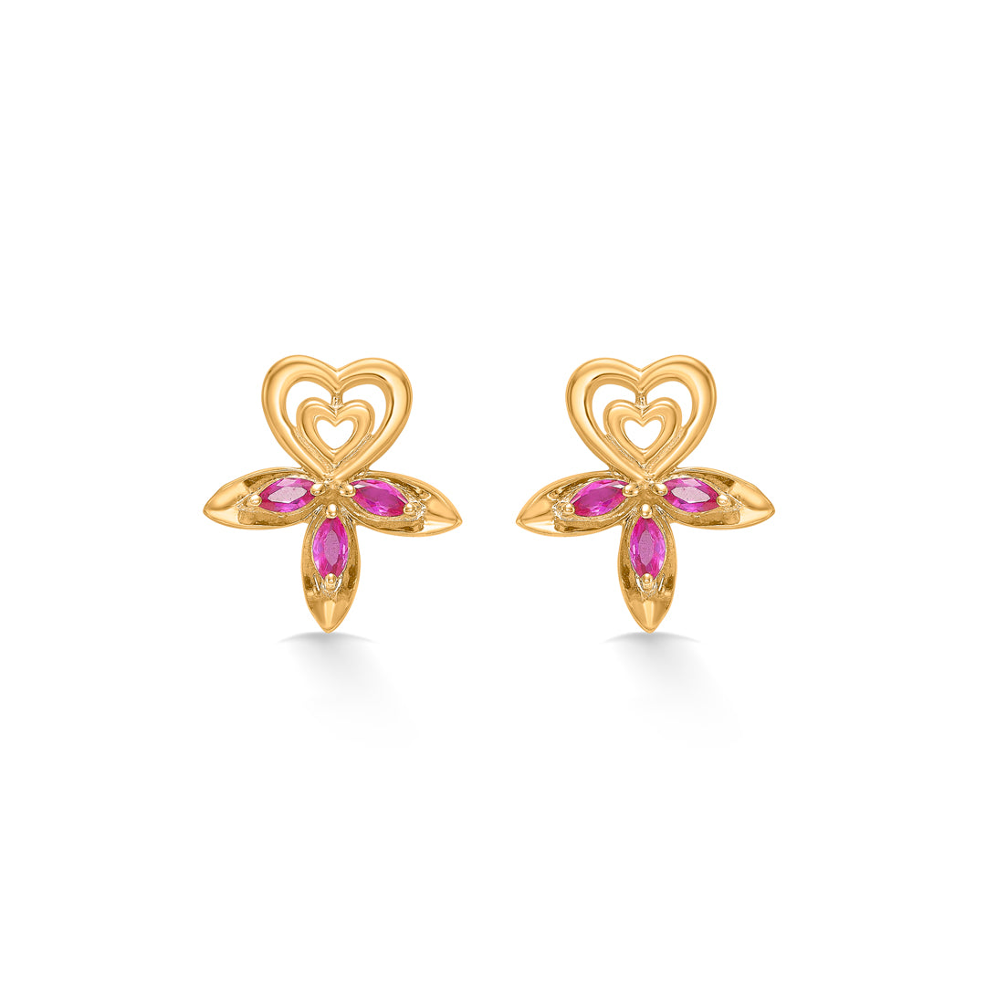 Lamina Diamond Studded Gold Earring For Women