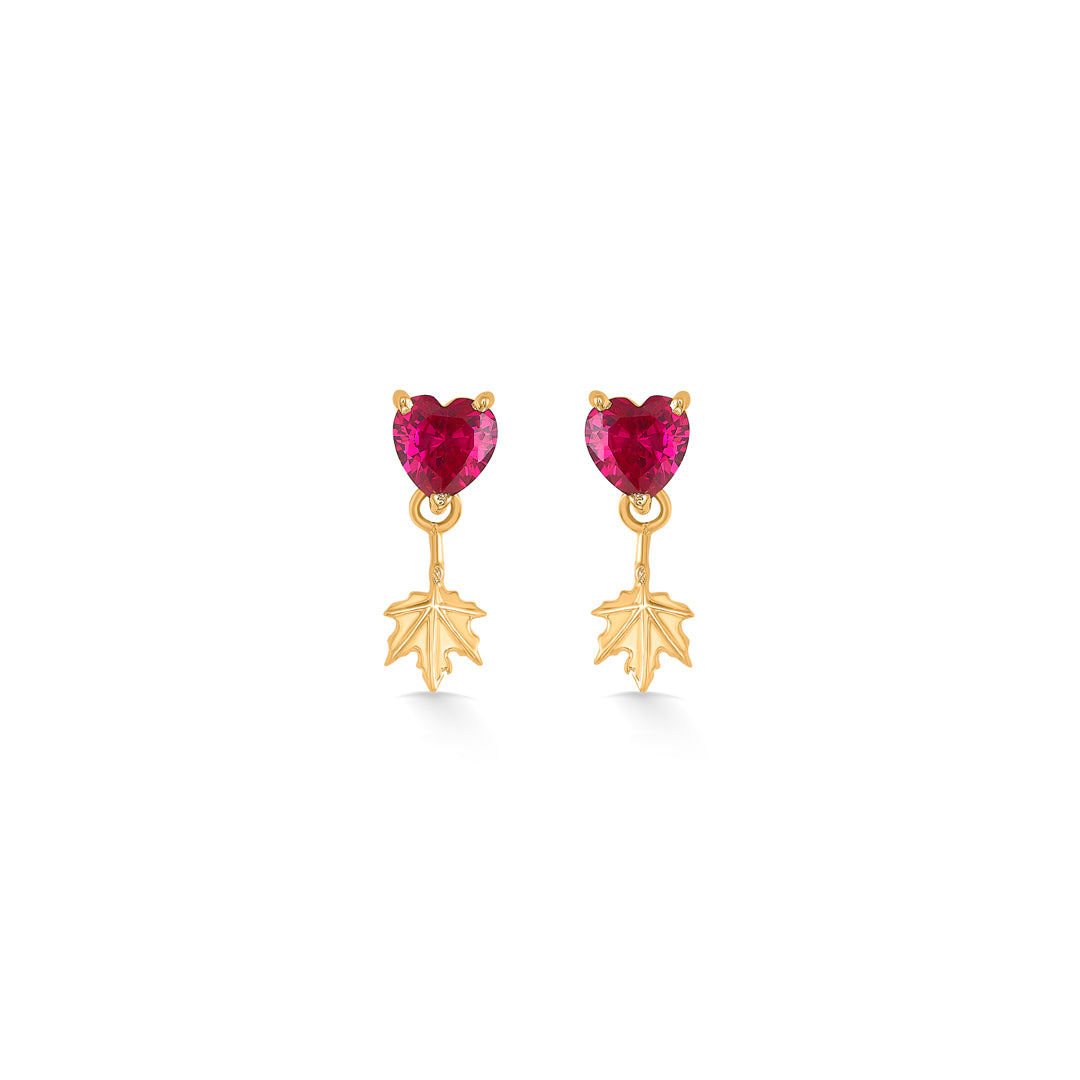 Autumn Diamond Studded Gold Earring For Women