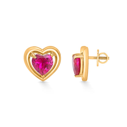 The Romantic Heart Gemstone Earring For Women