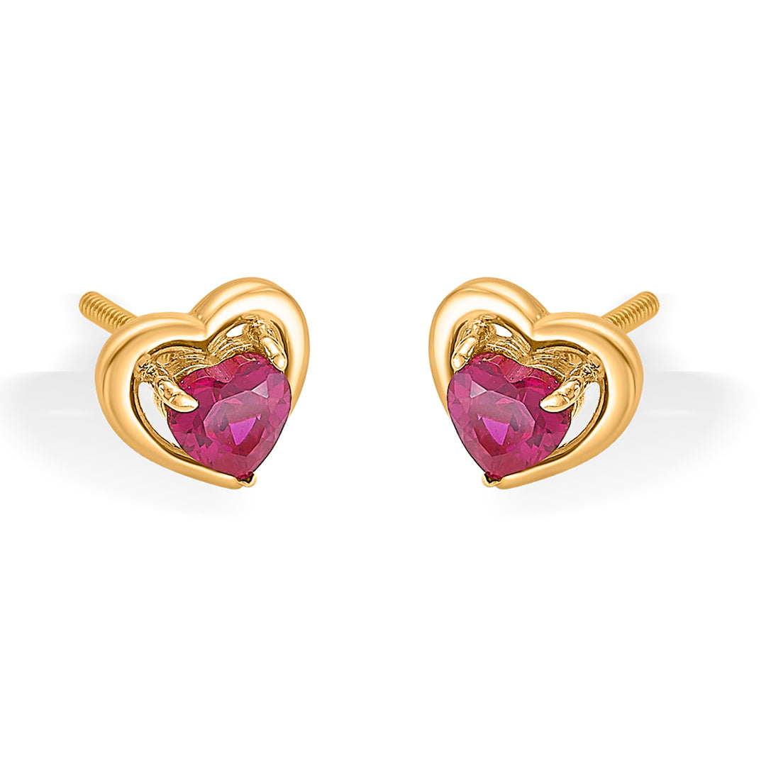 the romantic heart gemstone earring for women