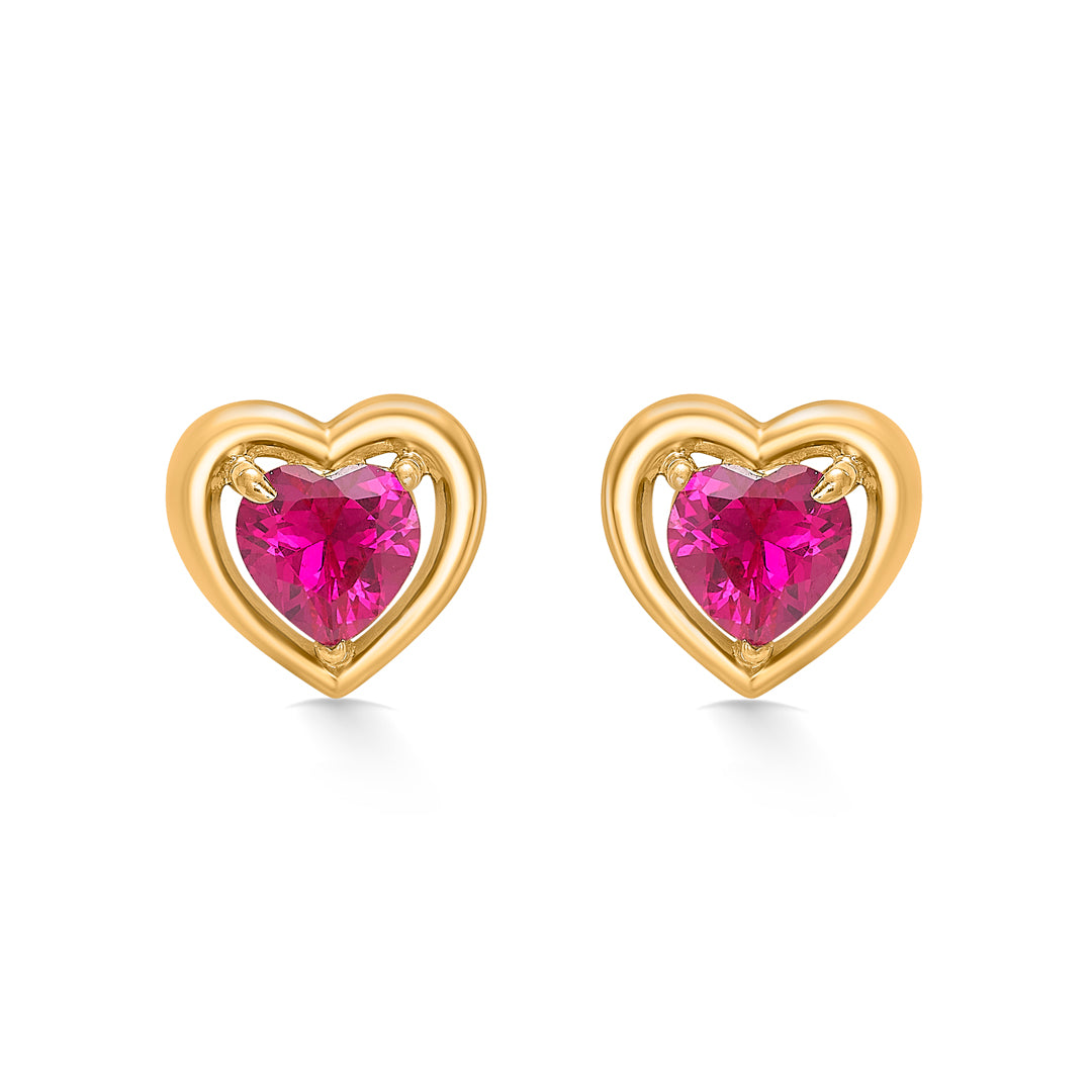 the romantic heart gemstone earring for women