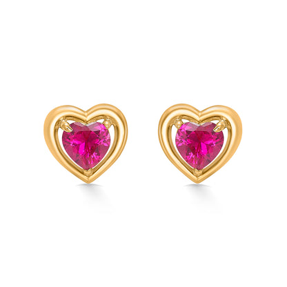 The Romantic Heart Gemstone Earring For Women
