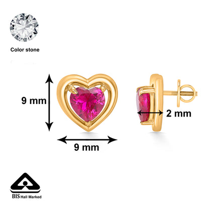 The Romantic Heart Gemstone Earring For Women