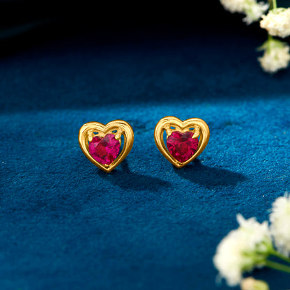 The Romantic Heart Gemstone Earring For Women