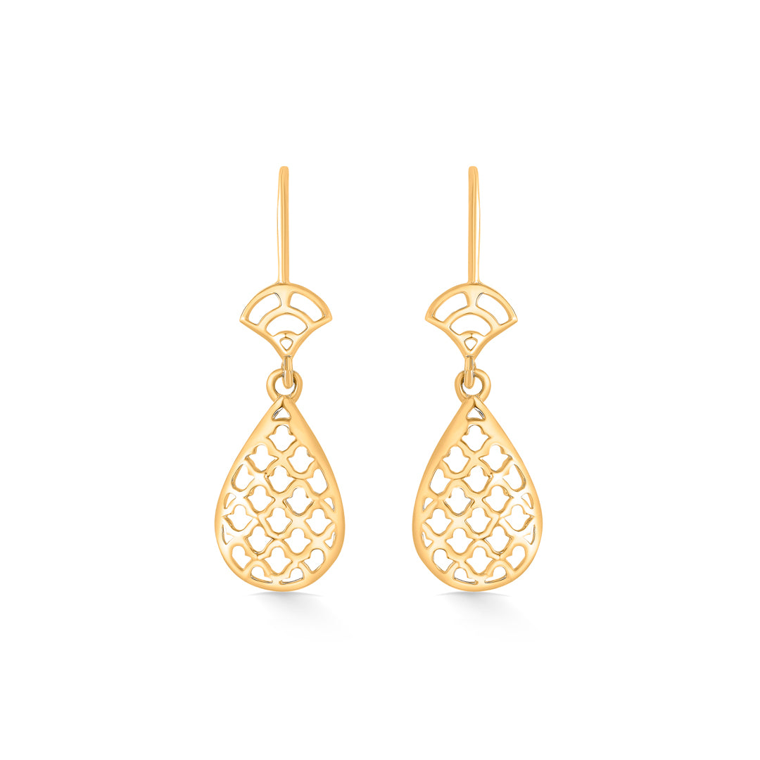Shimmering Falls Dangler Gold Earring For Women