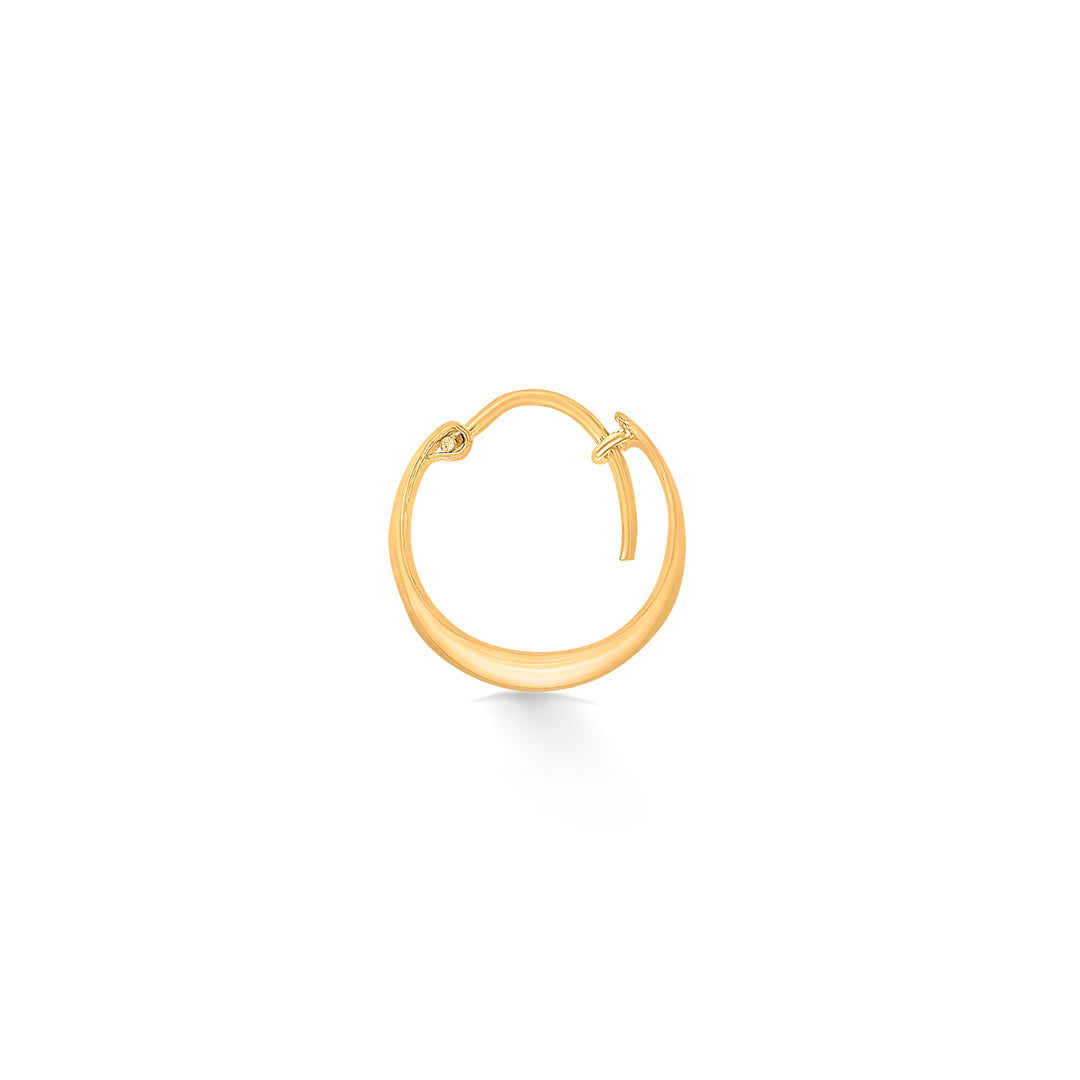 graceful loops yellow gold single earring for men