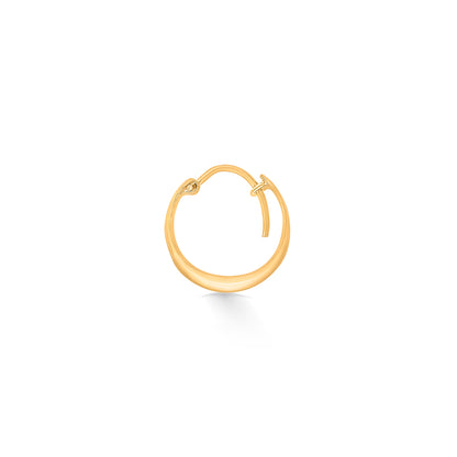Graceful Loops Yellow Gold Single Earring For Men