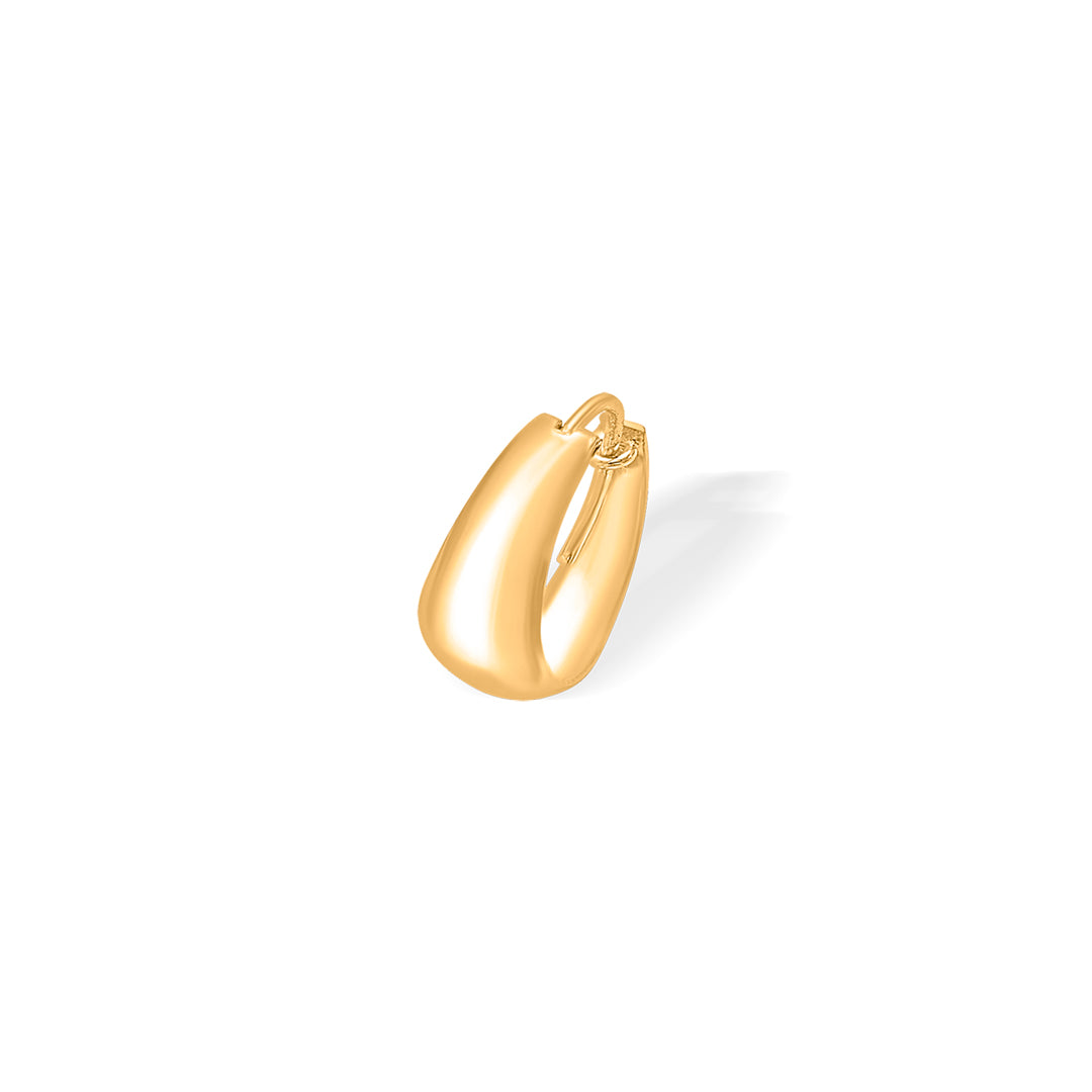 graceful loops yellow gold single earring for men
