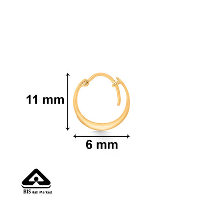 Graceful Loops Yellow Gold Single Earring For Men