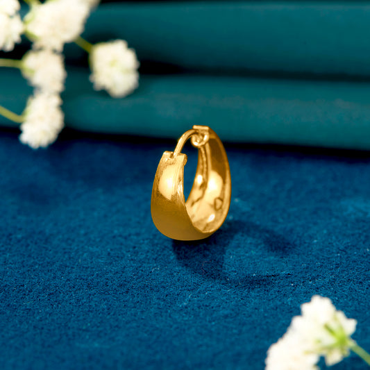 Graceful Loops 22 Karat (916) Yellow Gold Huggies Earring For Women