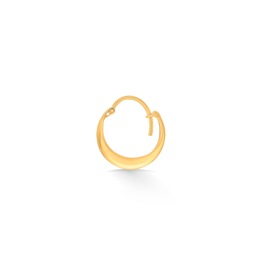 svarna round gold huggies earring
