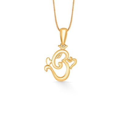 Omkar Religious Gold Pendant For Women