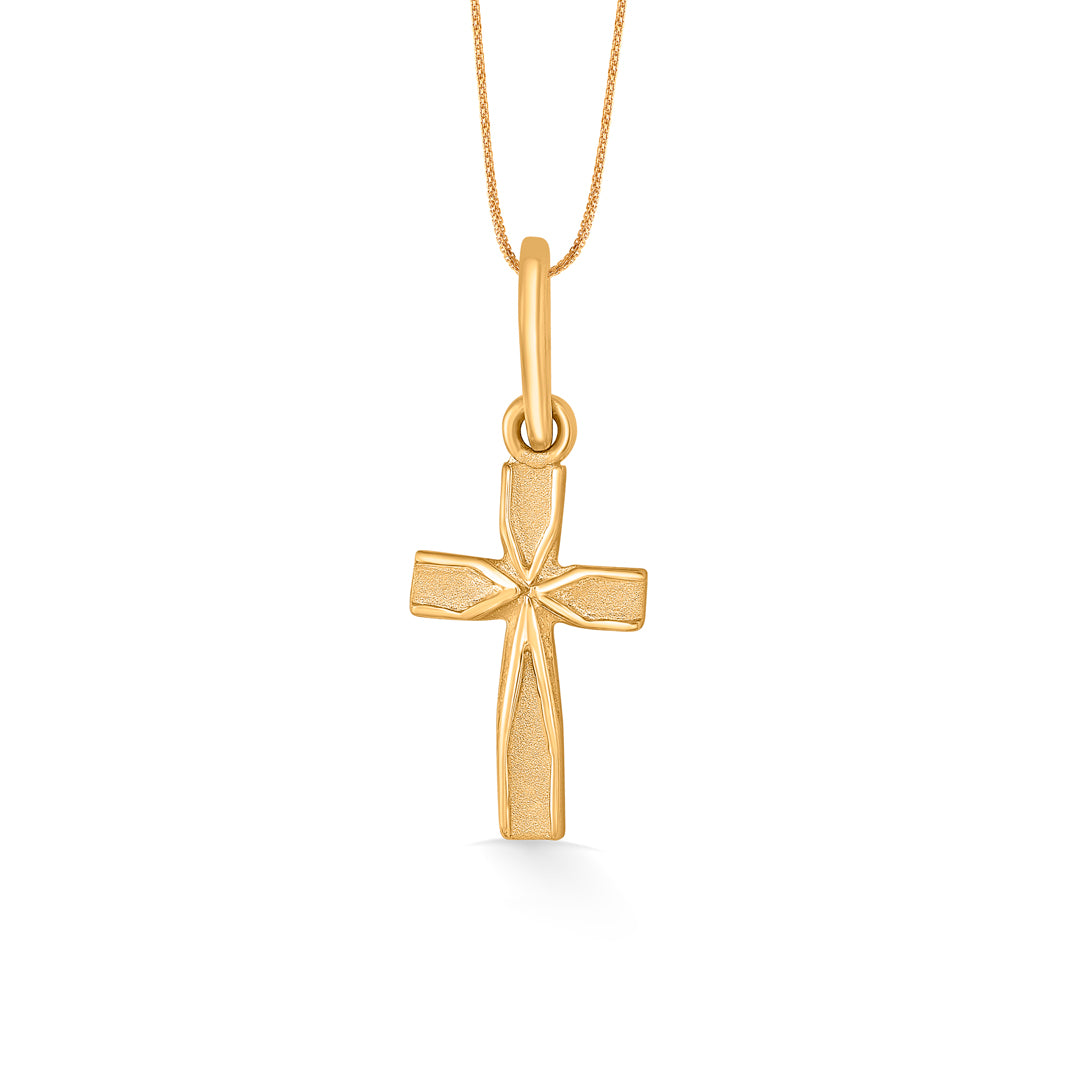 holy cross religious gold pendant for women