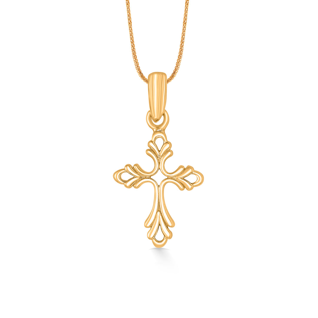 crossline grace gold pendant