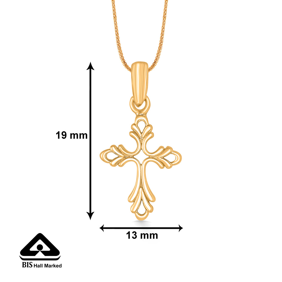 crossline grace gold pendant
