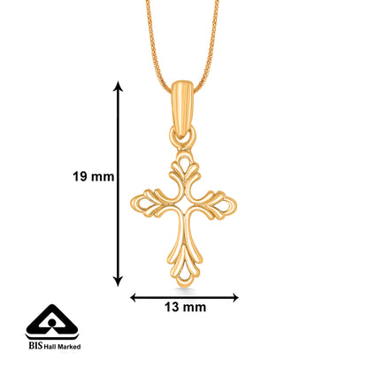 Crossline Grace Gold Pendant