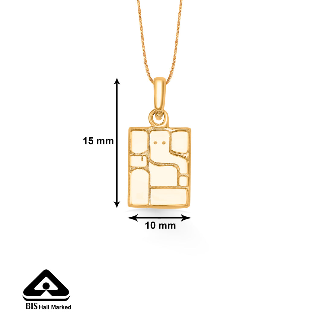 ganesha religious gold pendant for women