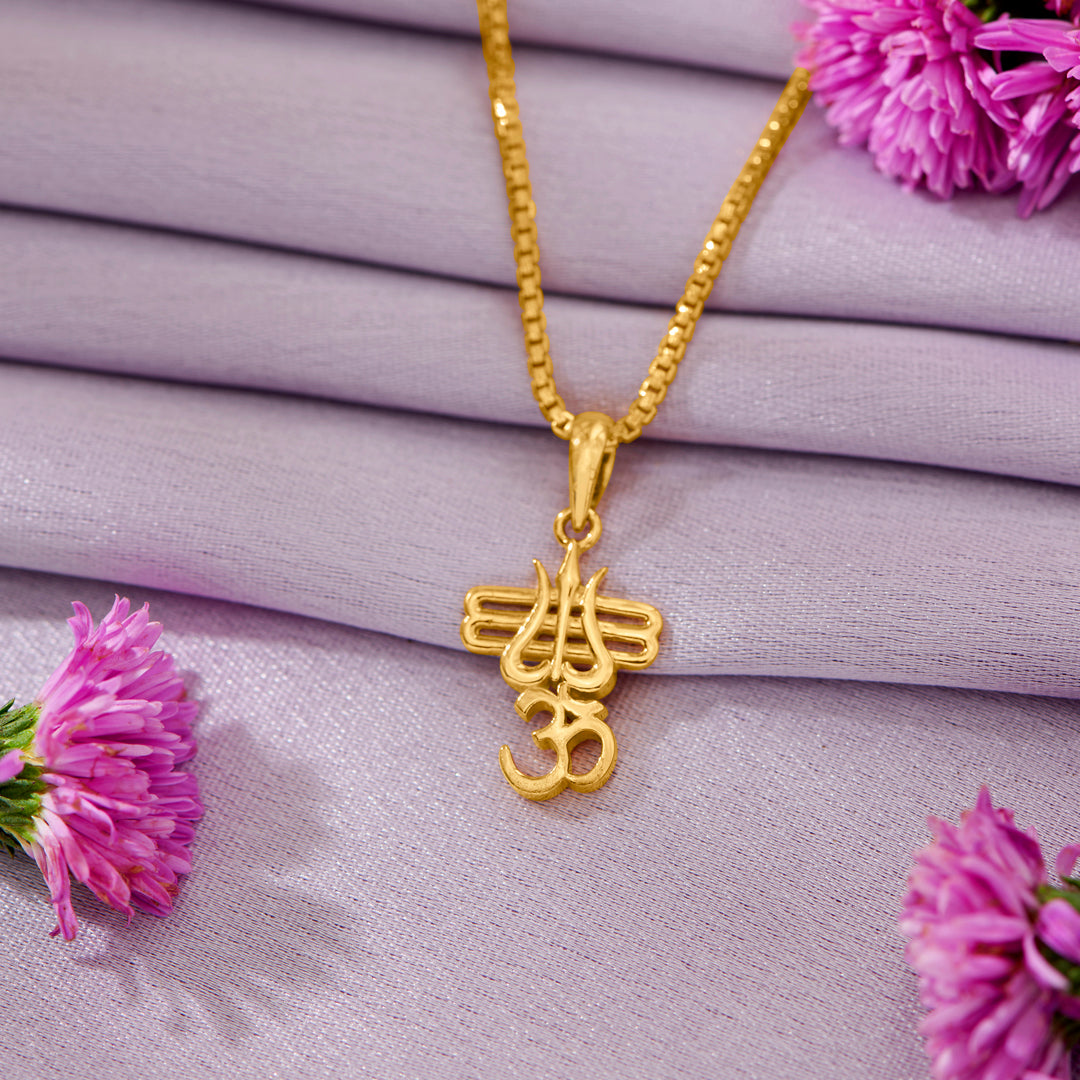 shiv astra gold pendant
