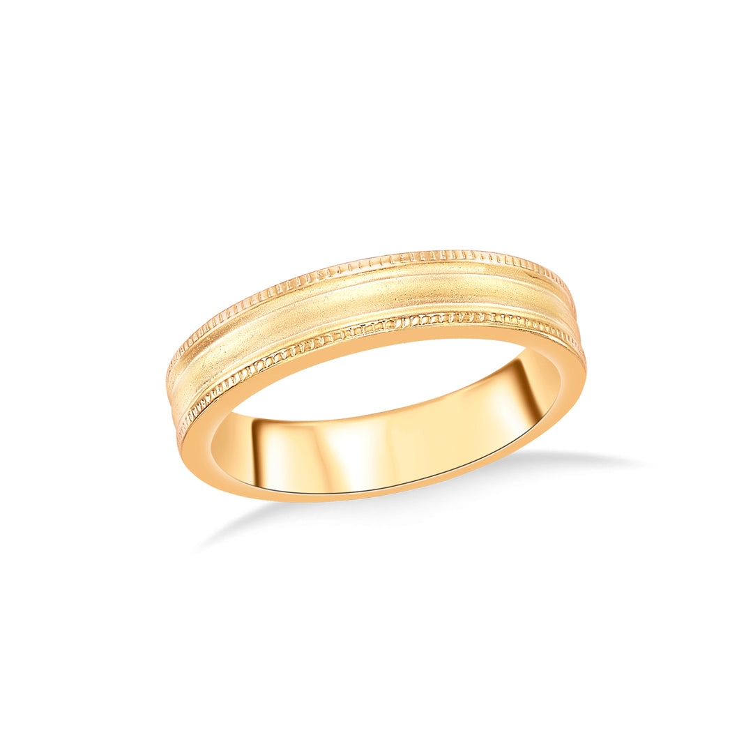 Enigma Yellow Gold Band Ring For Women