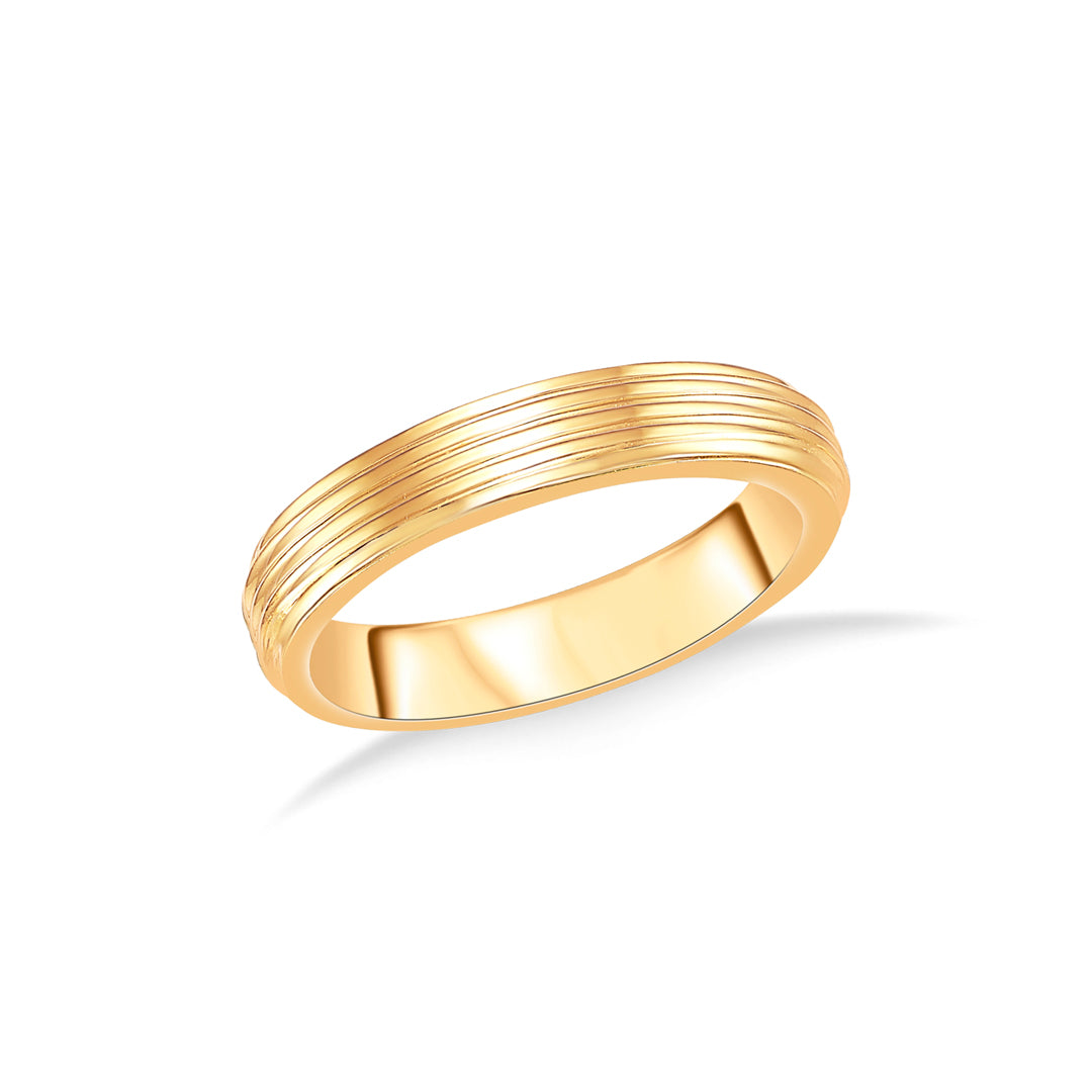 Gilded Yellow Gold Band Ring For Women