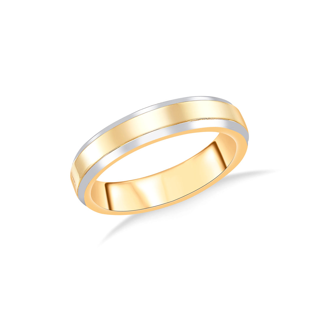 Amber Yellow Gold Band Ring For Women