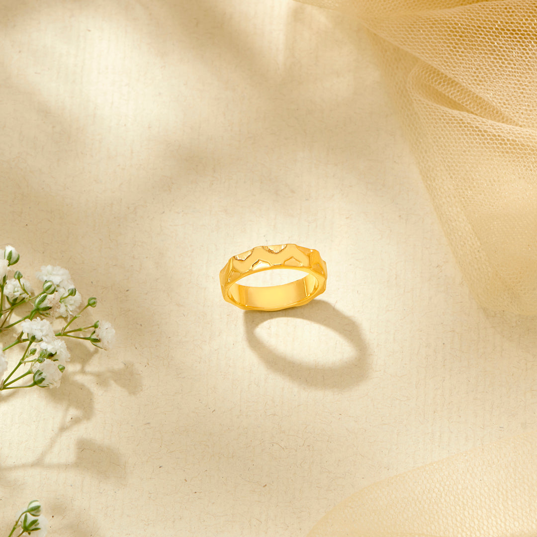 Alchemy Yellow Gold Band Ring For Women