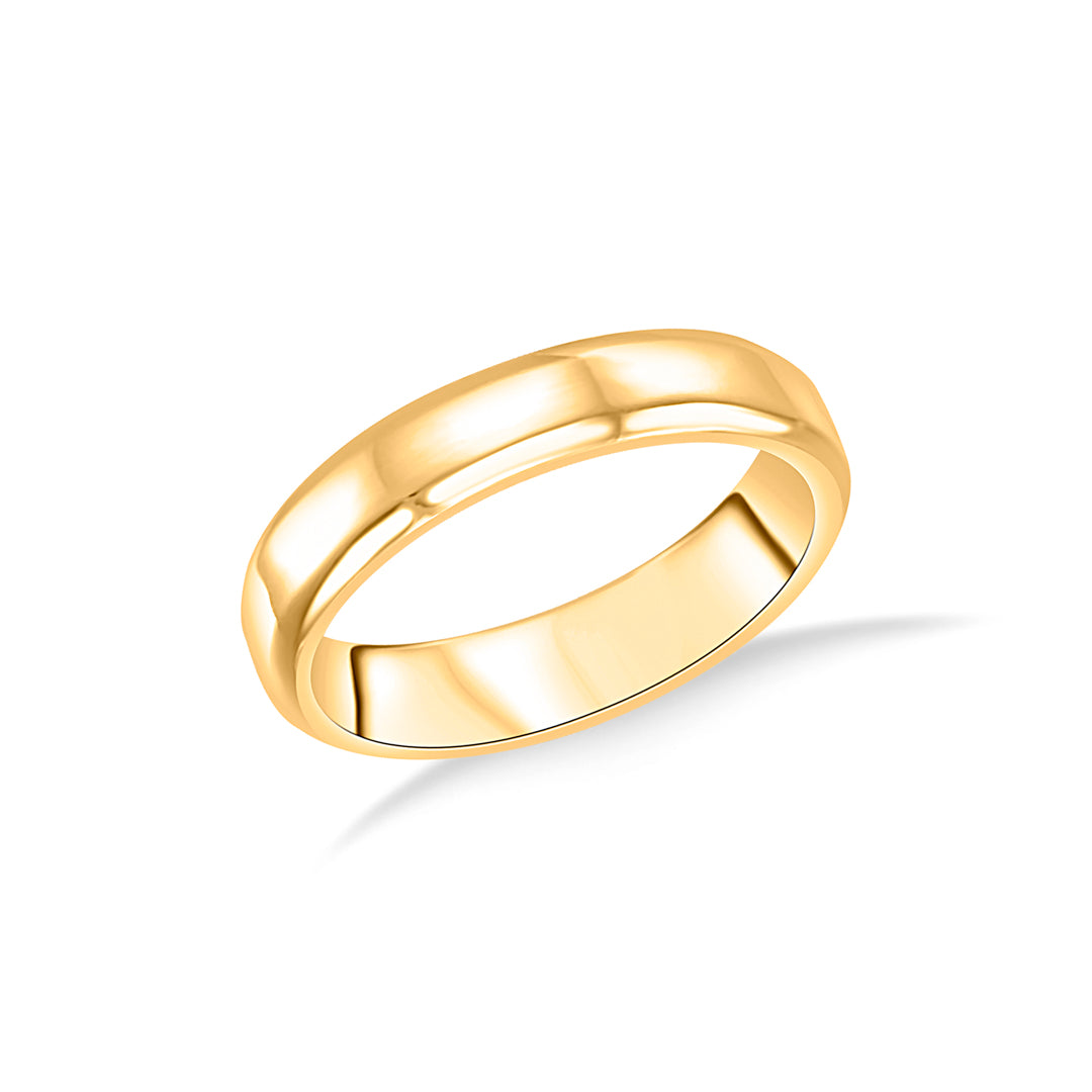Gleam Yellow Gold Band Ring For Women