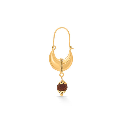 Rudraksh 22 Karat (916) Yellow Gold Earring For Mens
