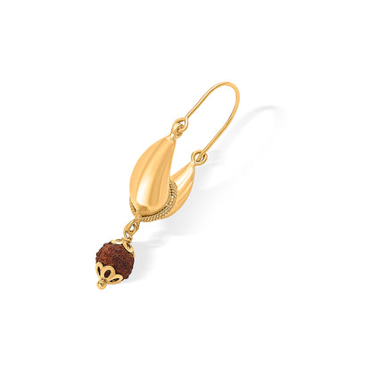 Rudraksh 22 Karat (916) Yellow Gold Earring For Mens